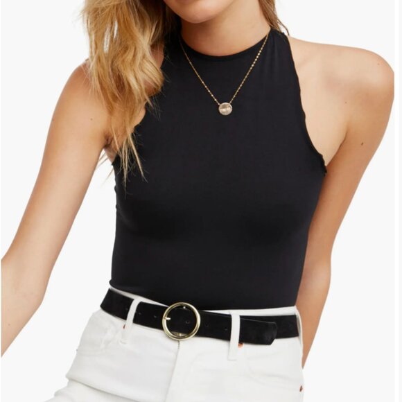 Intimately By Free People Tops - Intimately Free People Feels Right Bodysuit Women's M/L Black Scallop Snap NWT